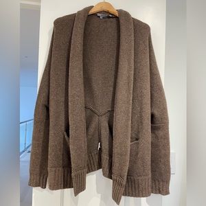 Vince brown wool and yak cardigan size L